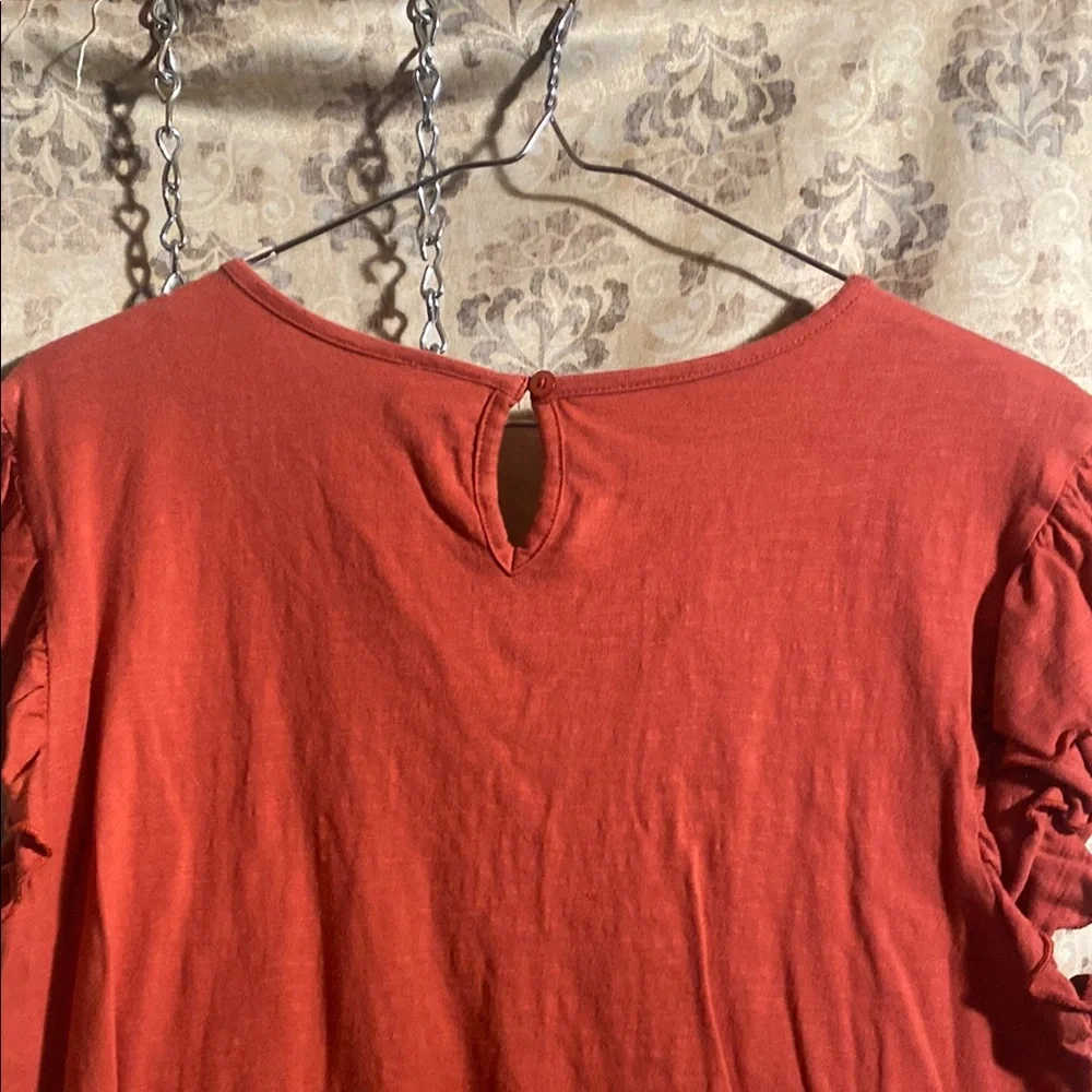 Embroidered Rust Top - Picture 7 of 8